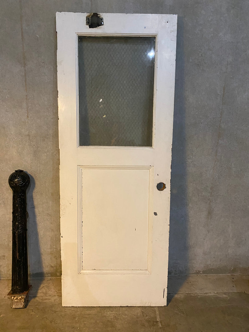 1930 Industrial steel doors with original chicken wire GLASS | Scott Landon Antiques and Interiors.
