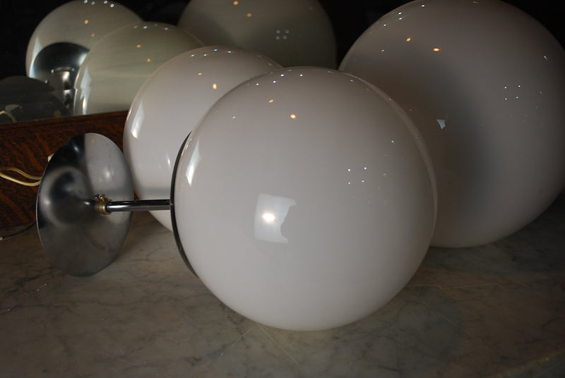 1958 Stainless steel mcm Flush mount | Scott Landon Antiques and Interiors.