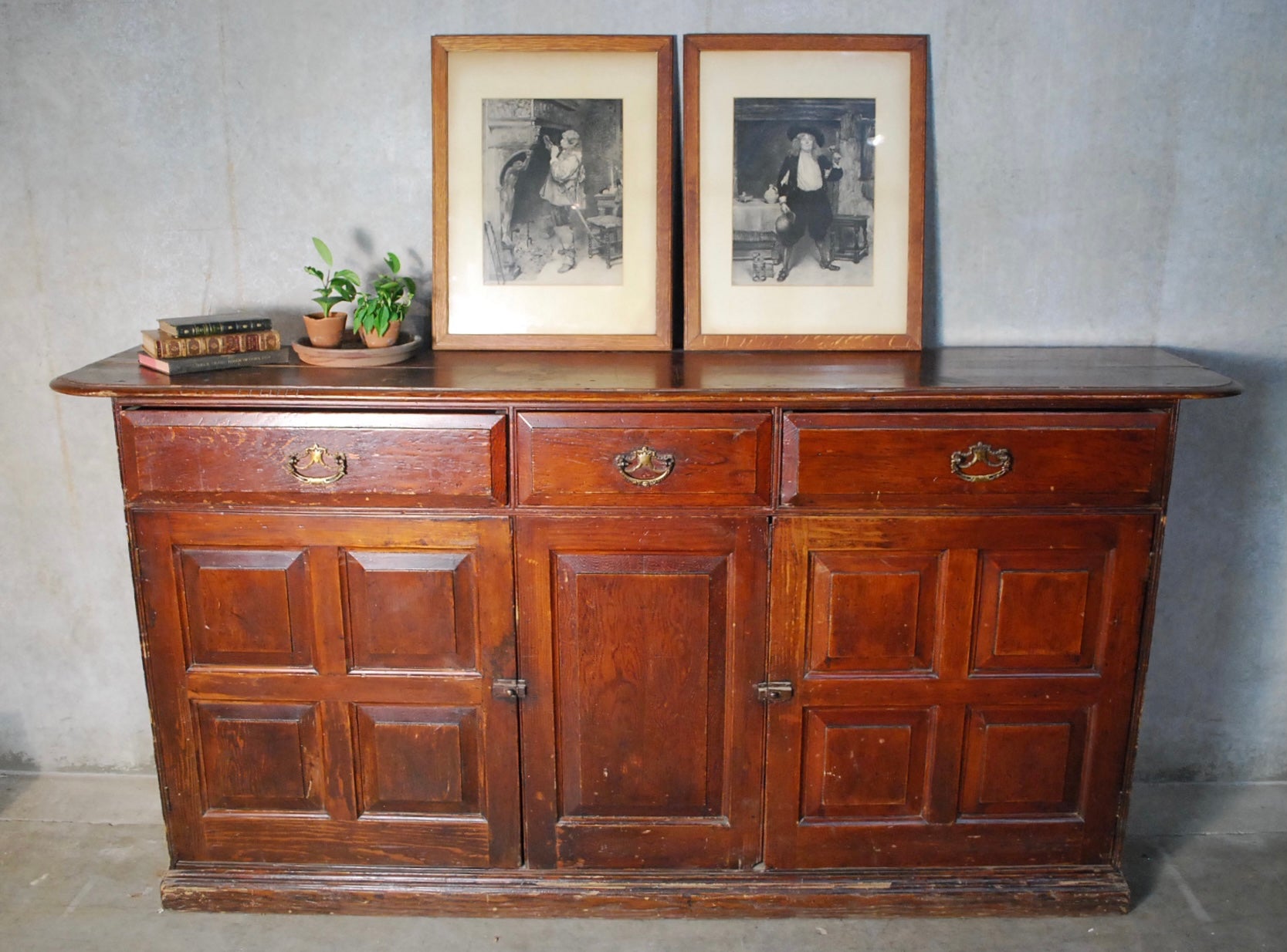 1880  Pine  Fir side board Multi panel Buffet Server | Scott Landon Antiques and Interiors.