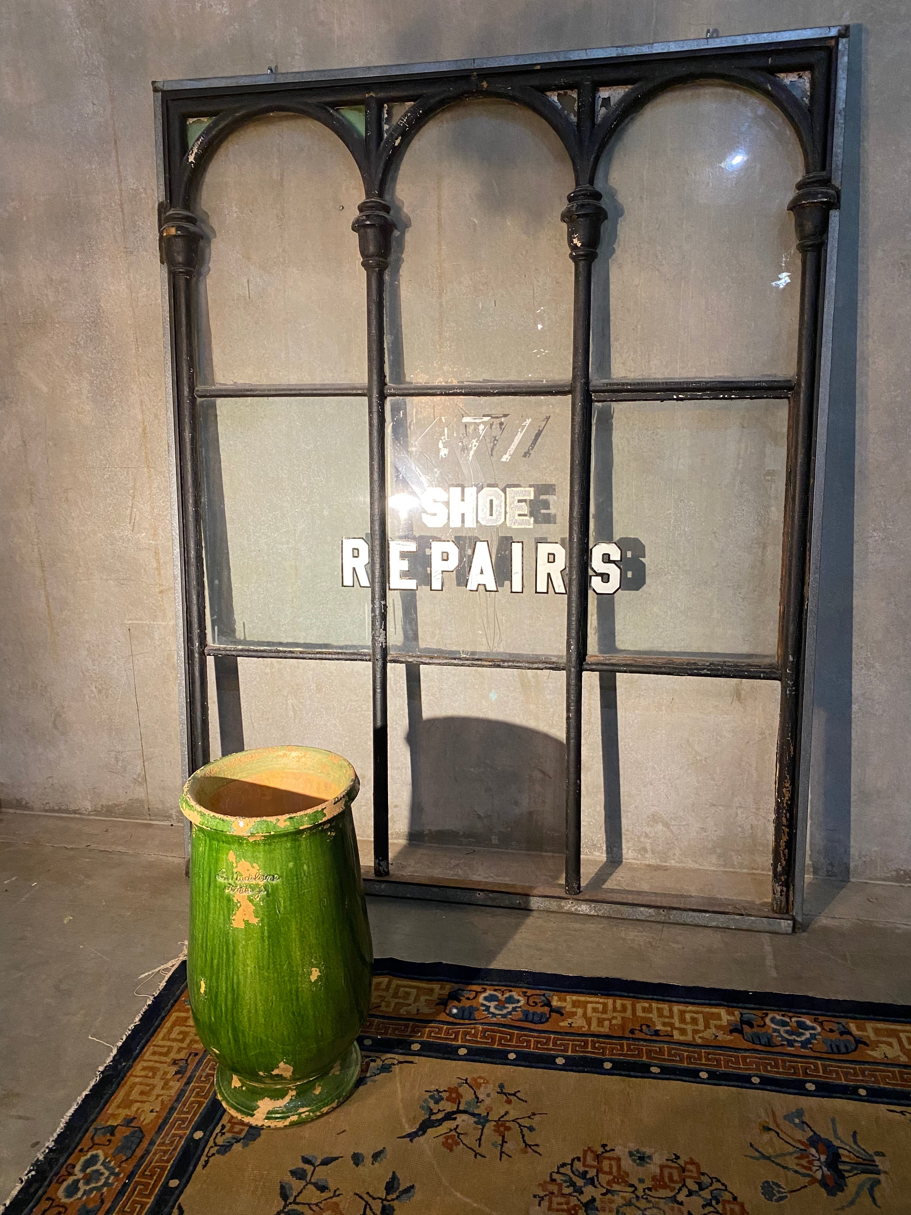 1890 large architectural store front window | Scott Landon Antiques and Interiors.