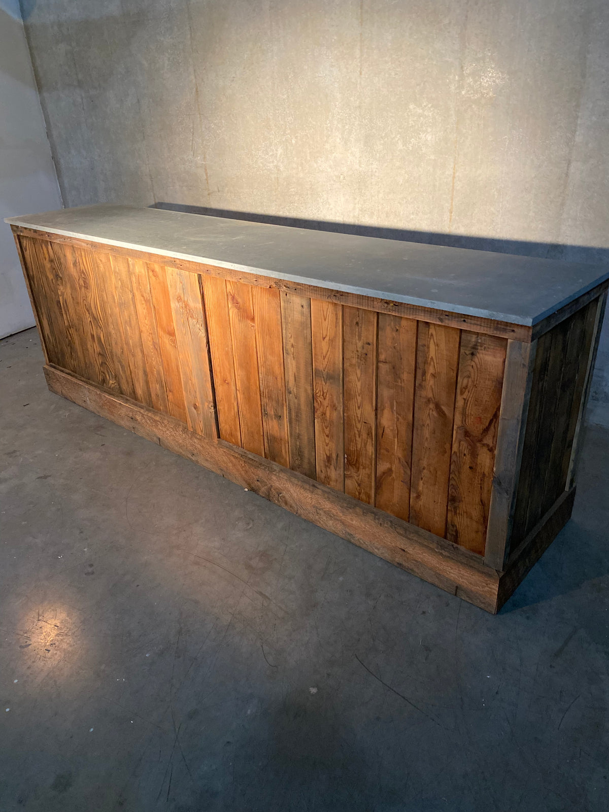 Rustic General Store Checkout Counter Bespoke reclaimed wood general store counter