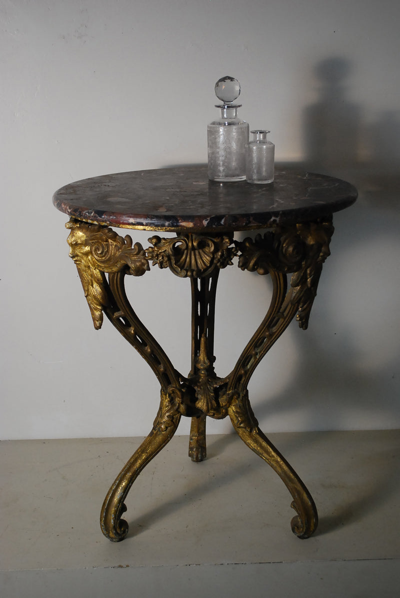 Exceptional 19th c Bistro Pub Marble top Table from England | Scott Landon Antiques and Interiors.