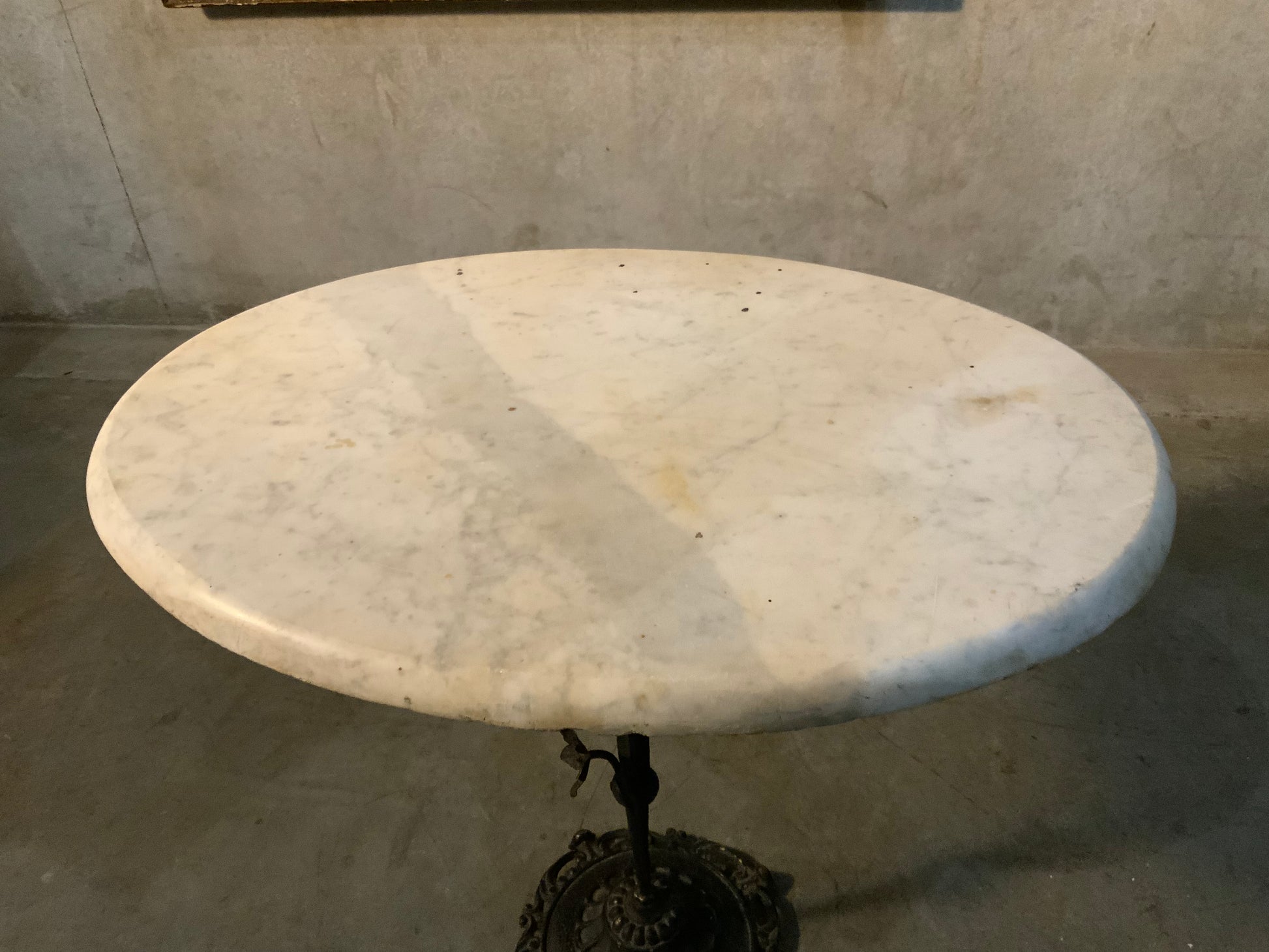 19thc French marble top Bistro table | Scott Landon Antiques and Interiors.