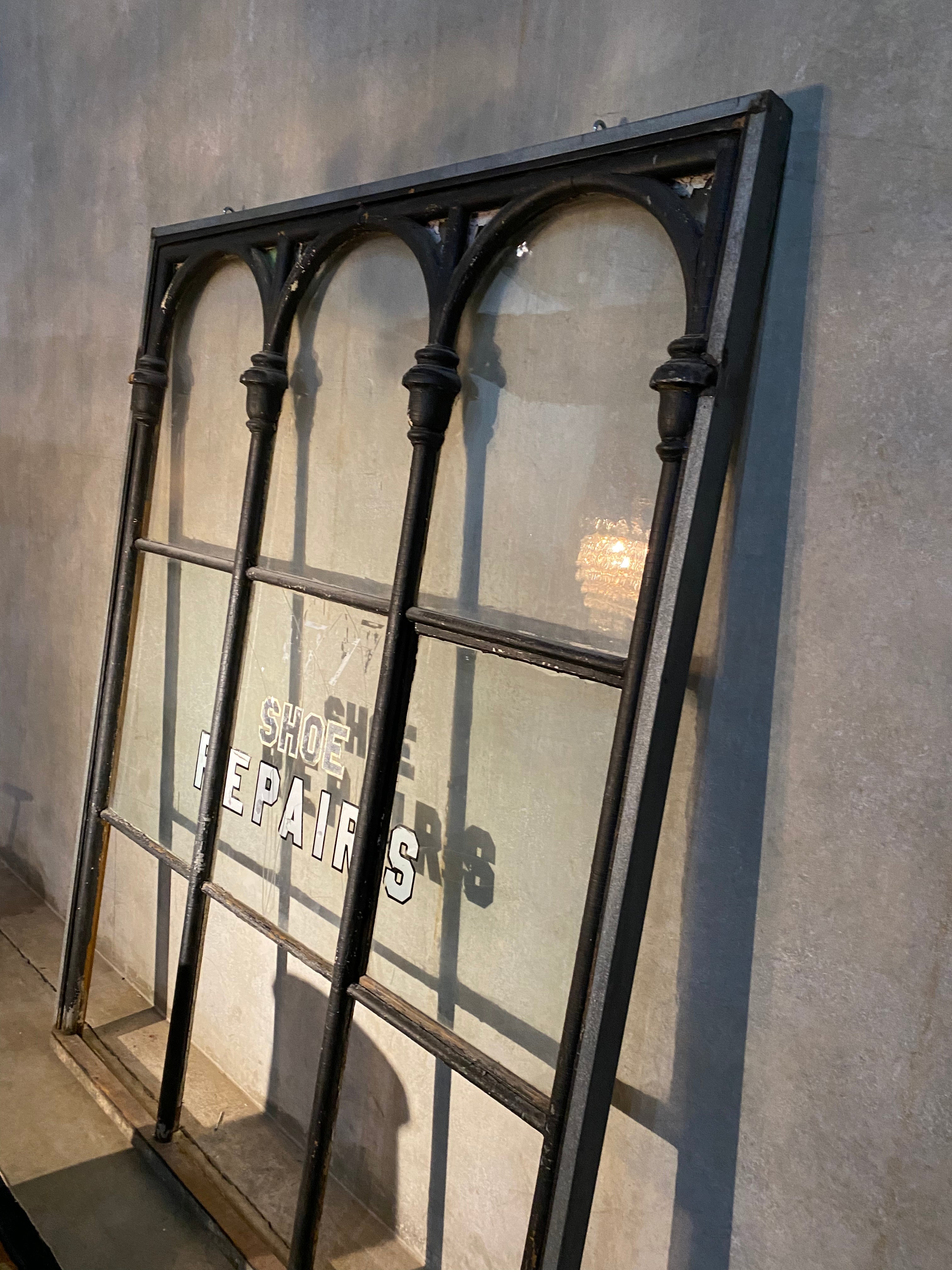 1890 large architectural store front window | Scott Landon Antiques and Interiors.