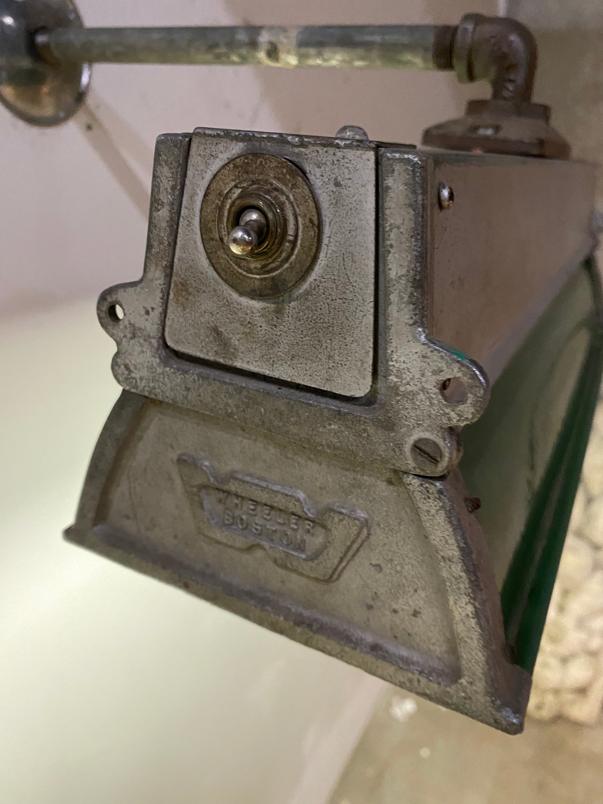1930 Wheeler RARE Fluorescent task light Factory Sconce | Scott Landon Antiques and Interiors.
