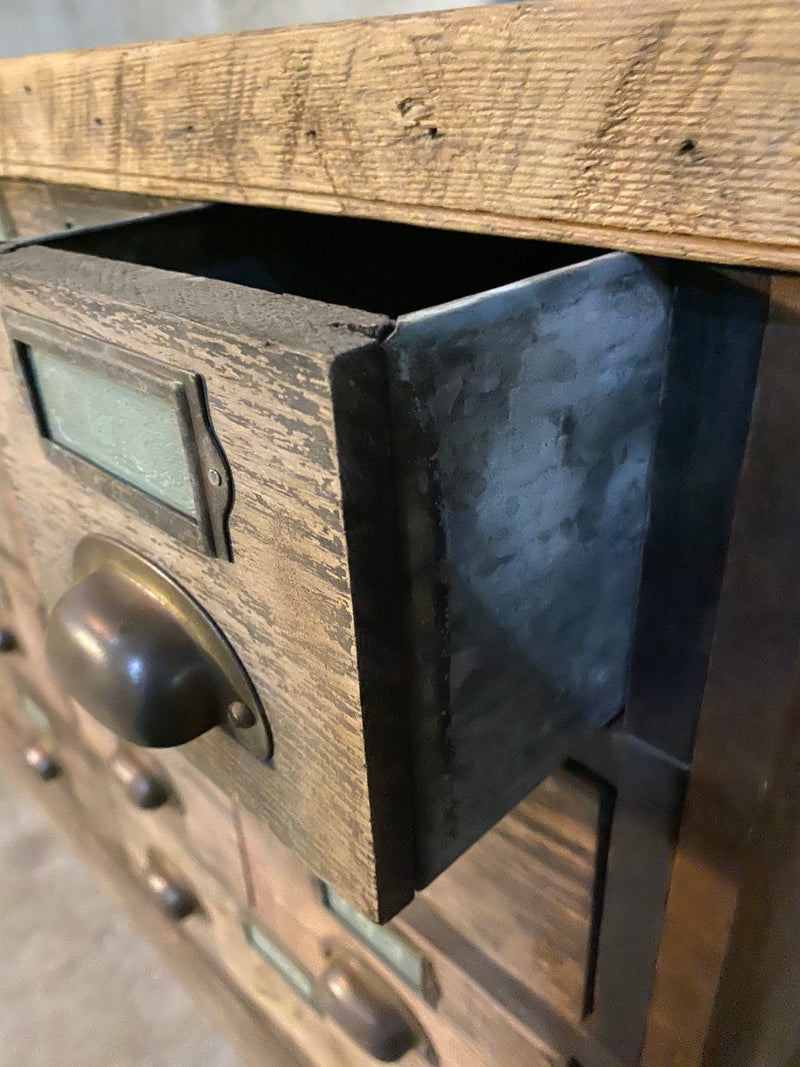 C1900 oak multi drawer cabinet | Scott Landon Antiques and Interiors.