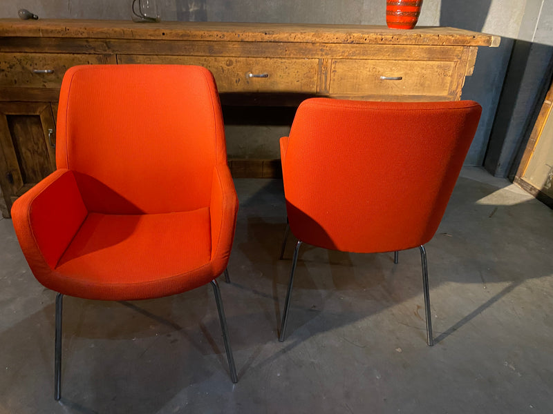Contemporary pair of Coalesse Bindu Chairs -steelcase | Scott Landon Antiques and Interiors.