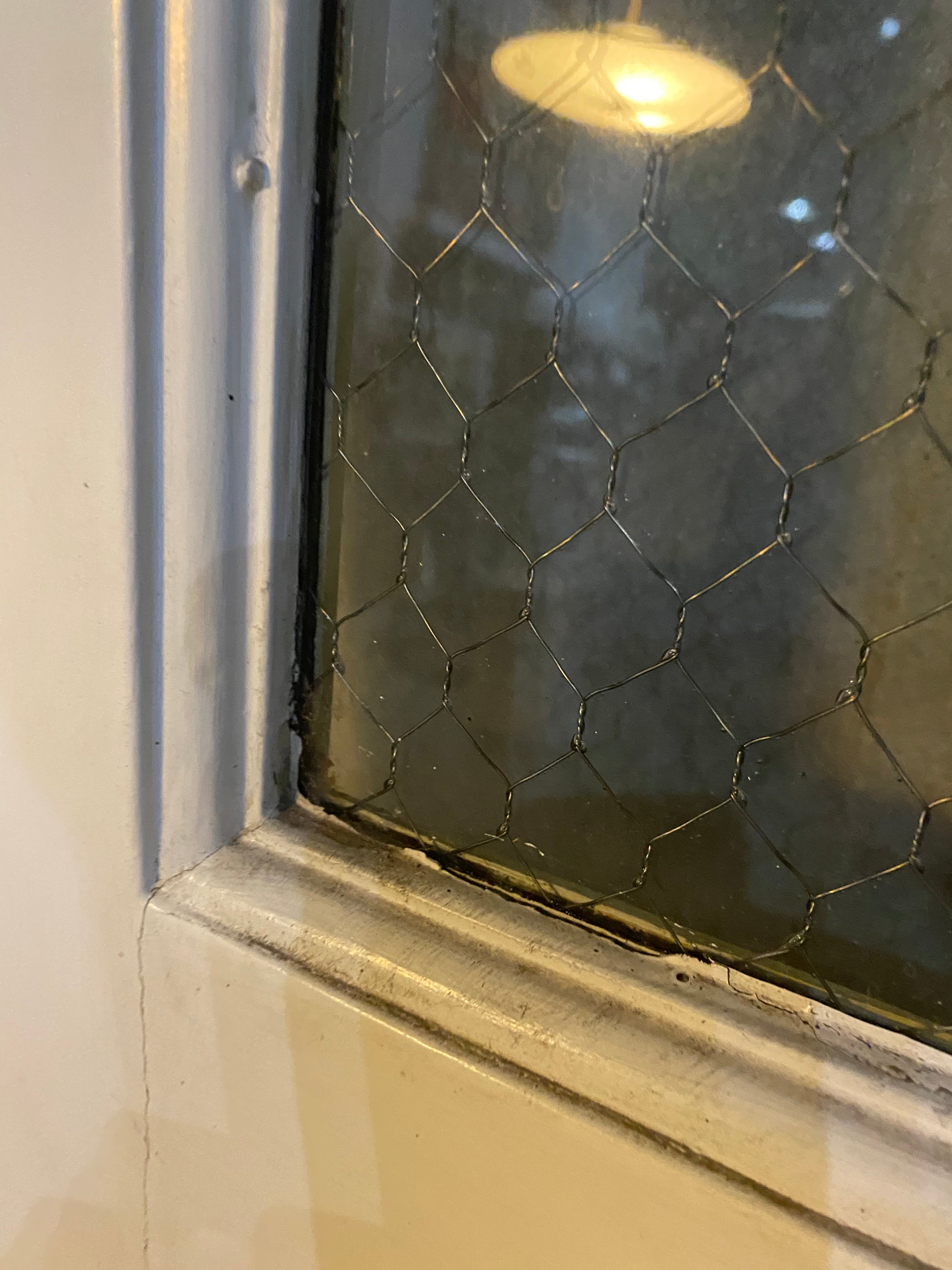 1930 Industrial steel doors with original chicken wire GLASS | Scott Landon Antiques and Interiors.