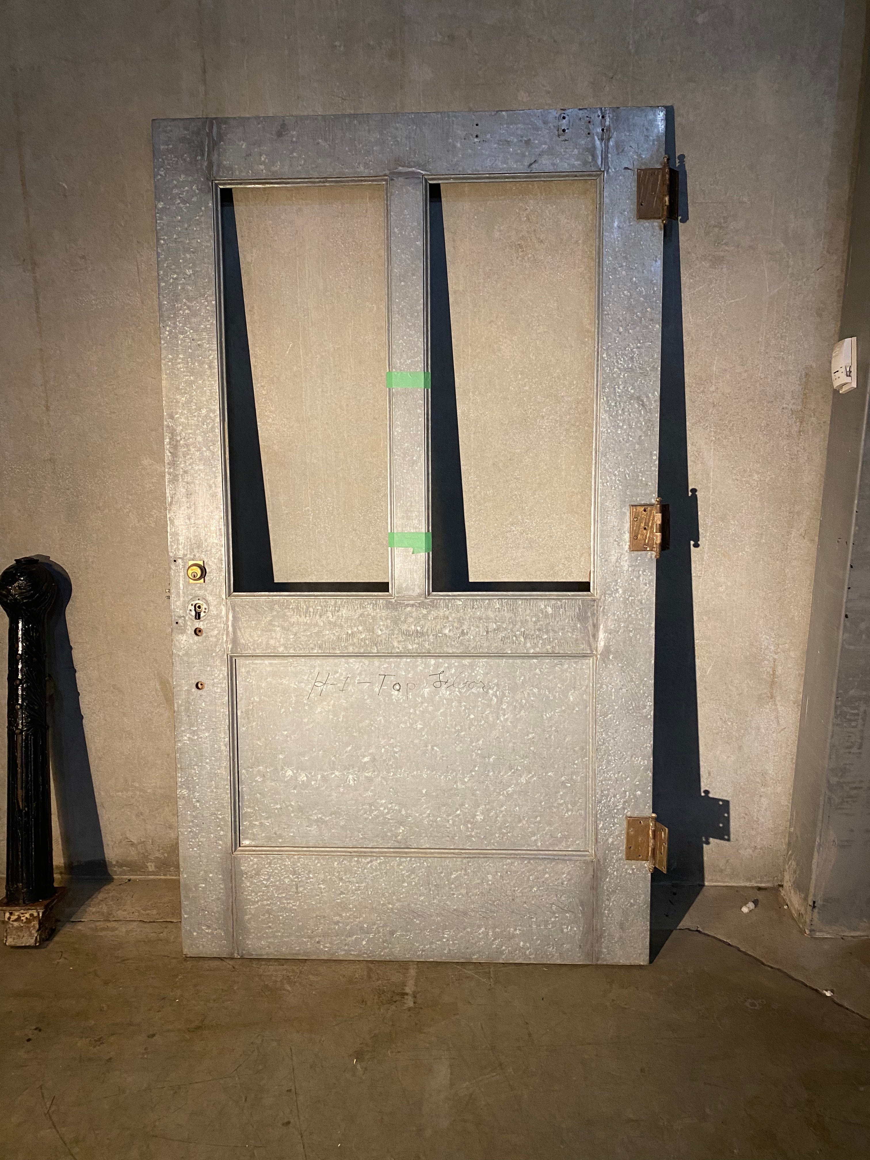 1930 Industrial steel doors with original chicken wire GLASS | Scott Landon Antiques and Interiors.