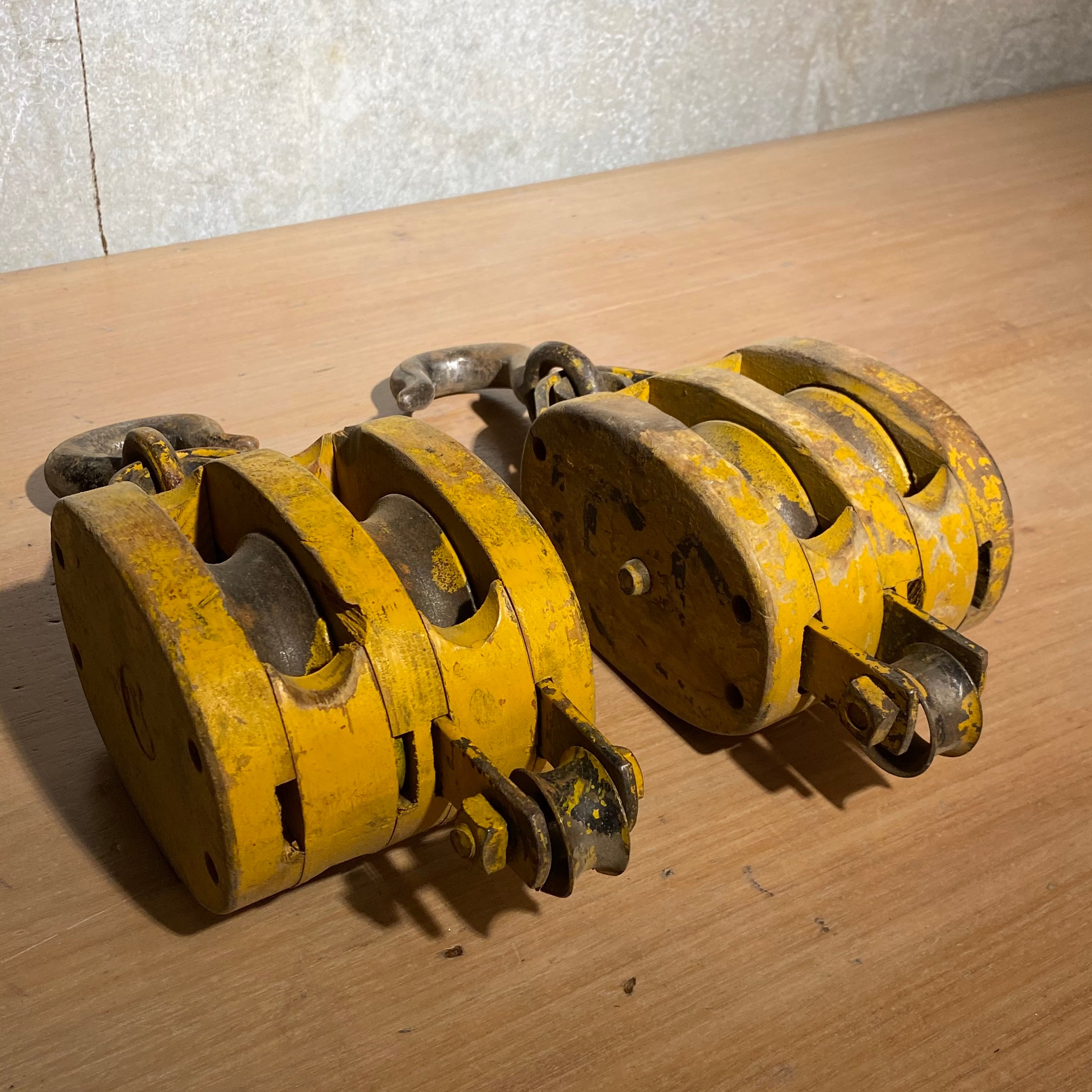 1940's Painted Nautical Hooks Block & Tackle