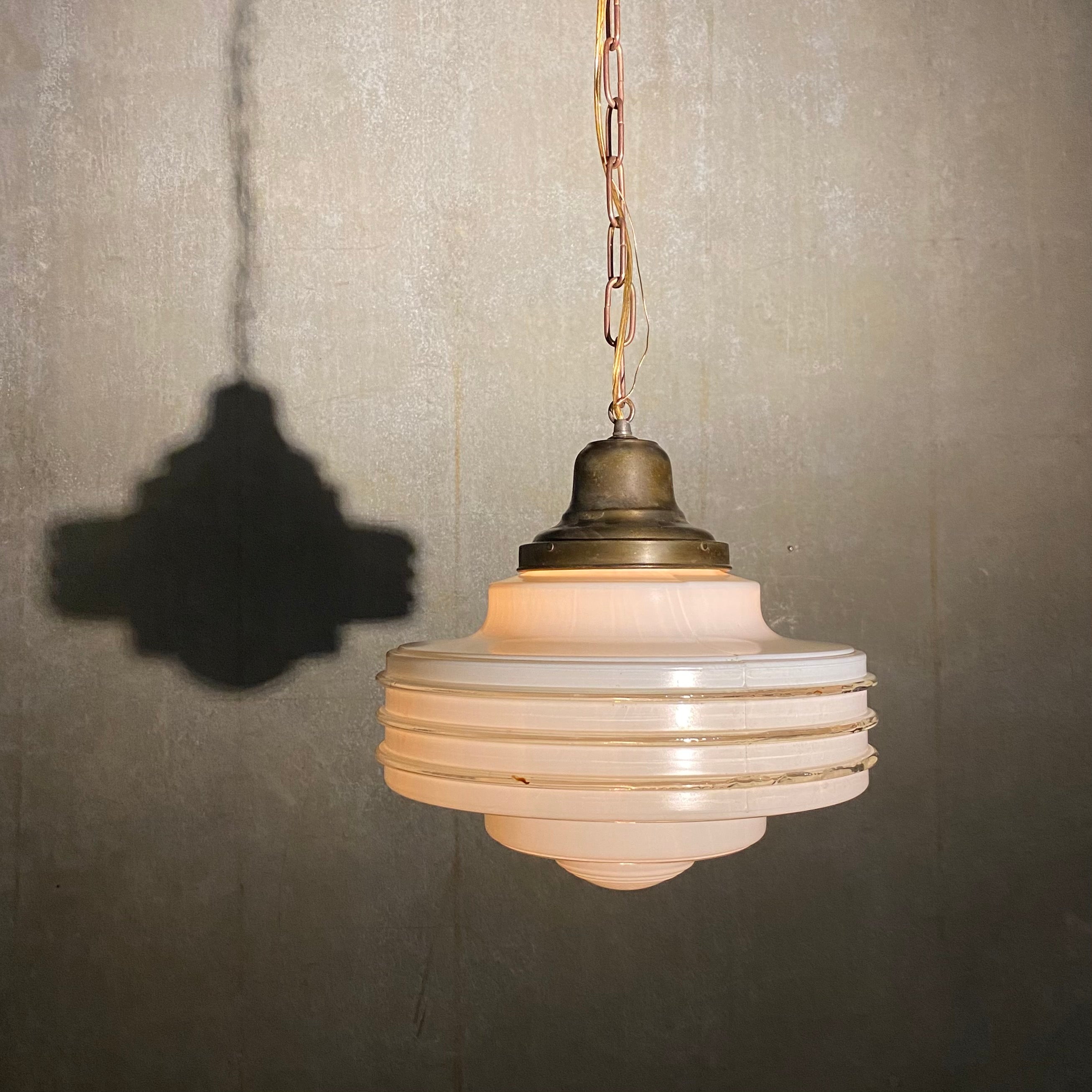 Art Deco Saucer Pendant Light