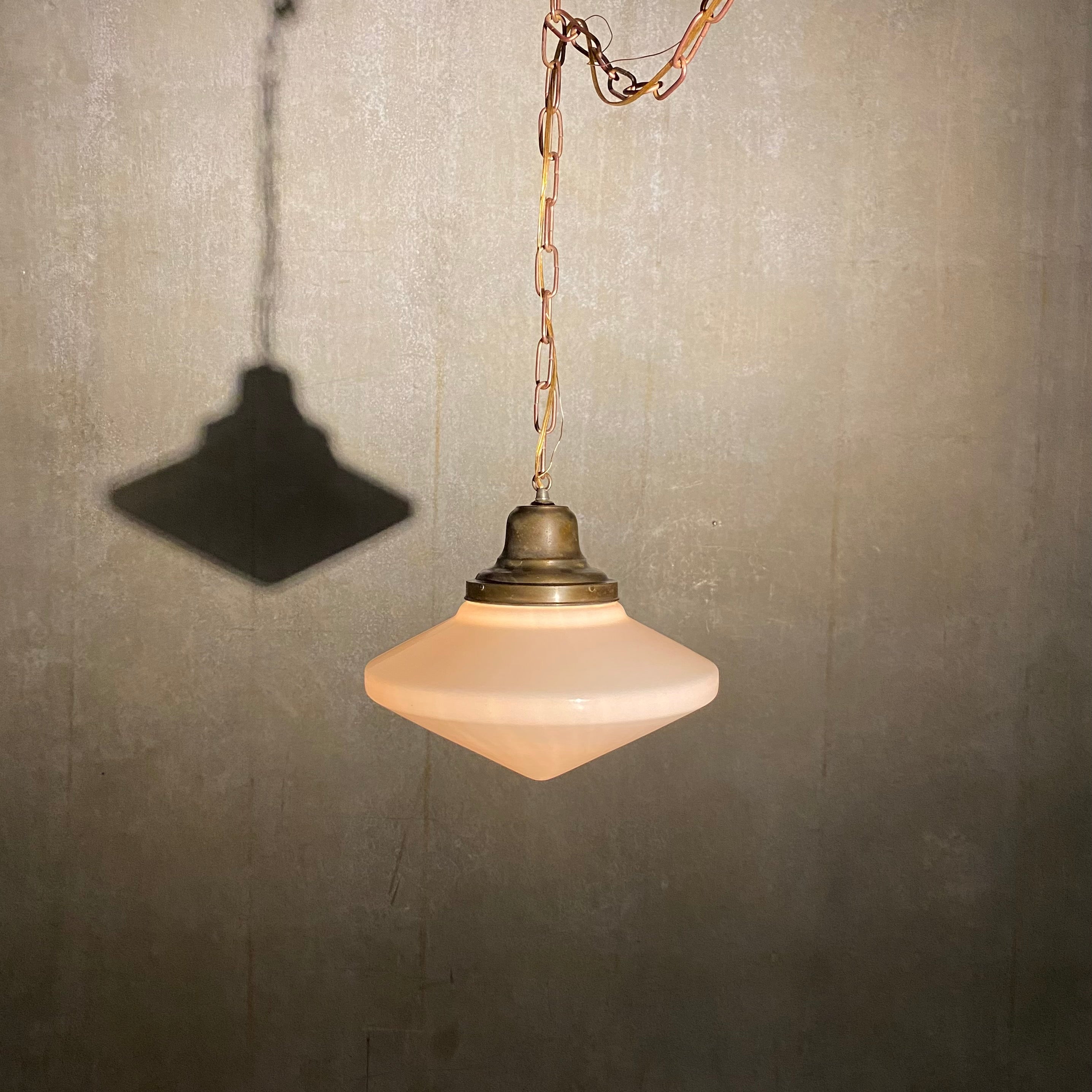 Milk Glass Art Deco Shade