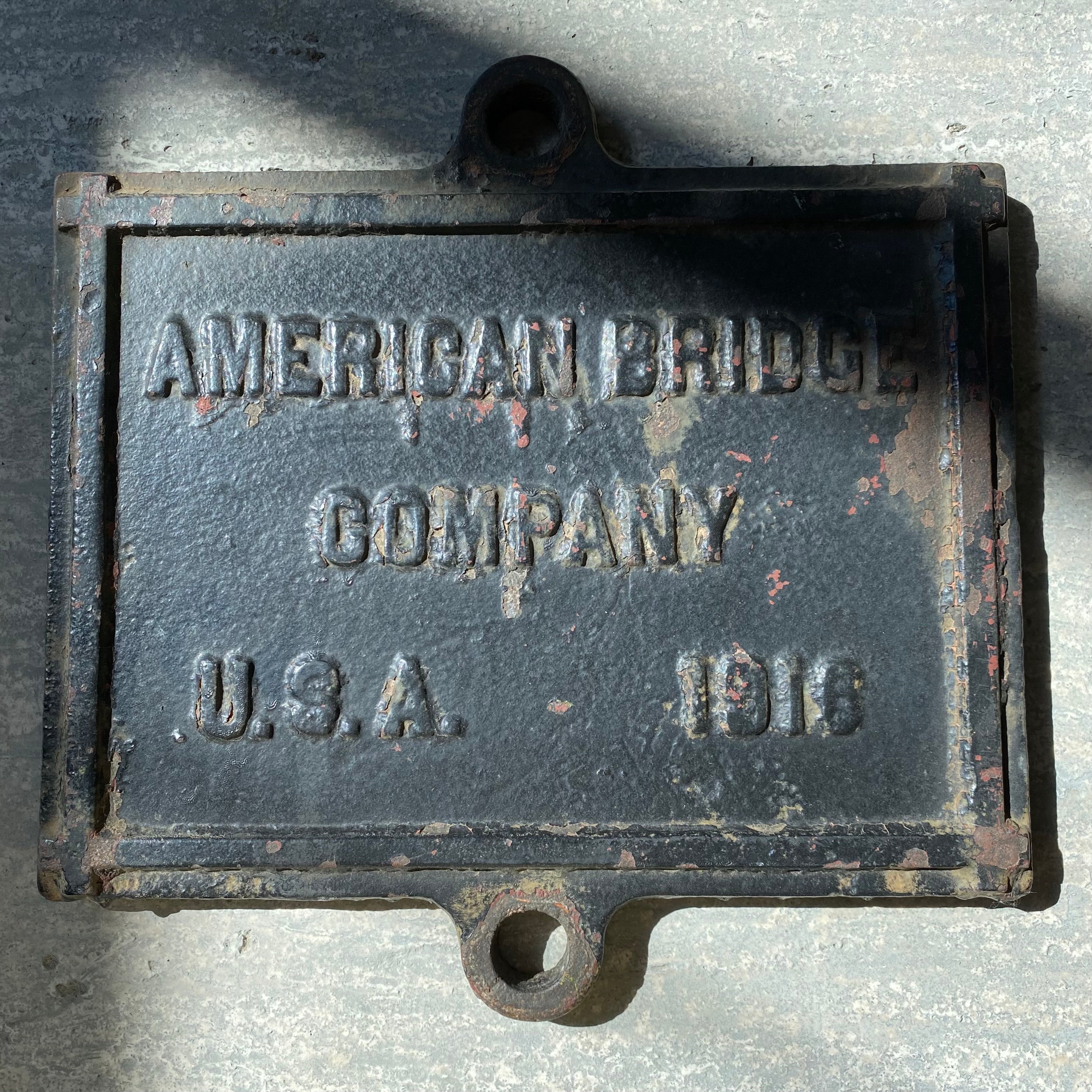 Early 1900's American Bridge Company Sign