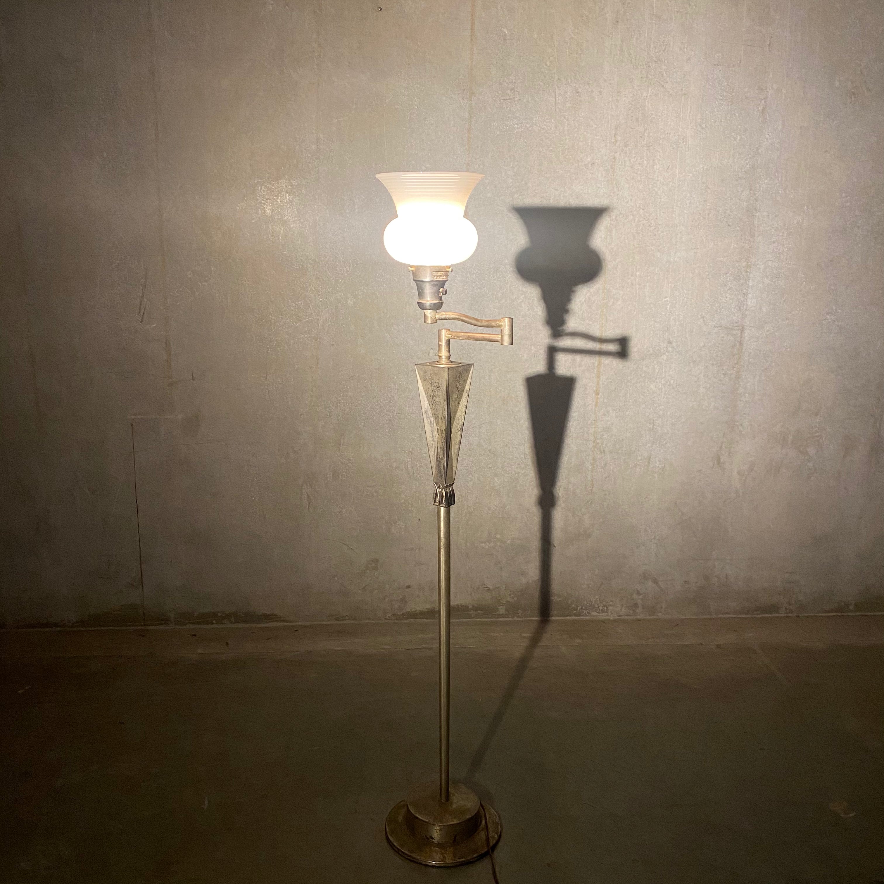 Silver Rare Deco Floor lamp By Colonial Premier Company