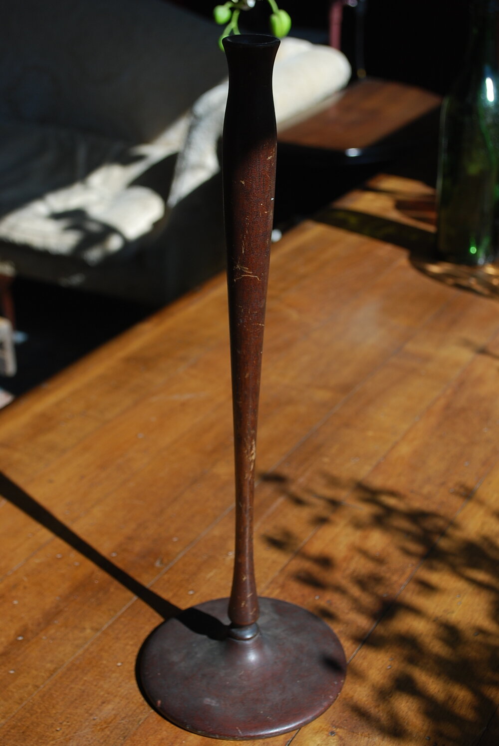 wooden candle stick | Scott Landon Antiques and Interiors.