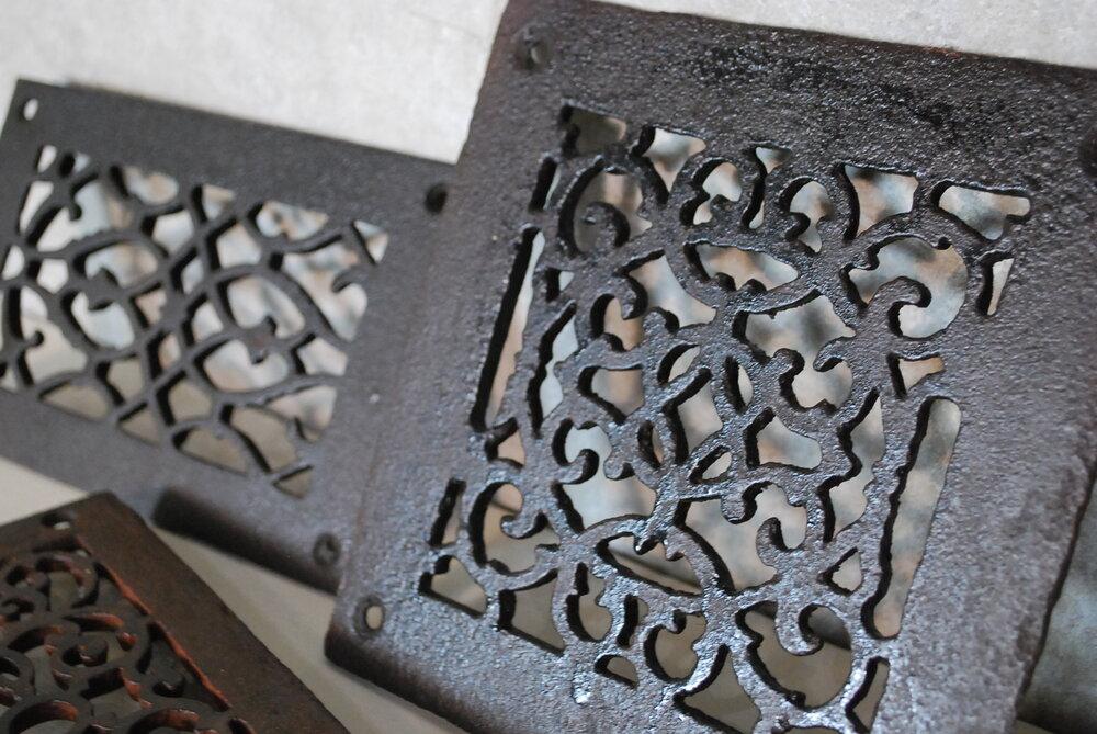 C1900 CAST IRON Grates | Scott Landon Antiques and Interiors.