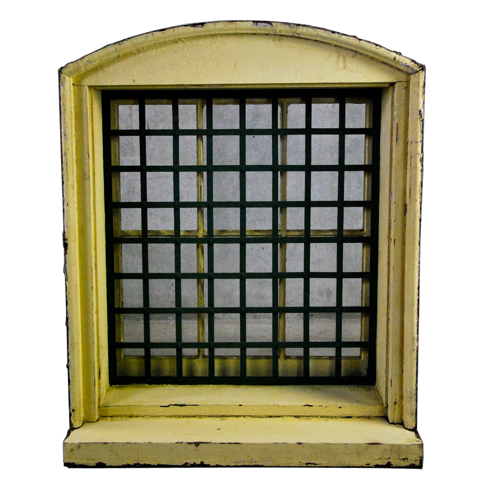 1870 Wooden Window Frame with Forged Steel Guard | Scott Landon Antiques and Interiors.