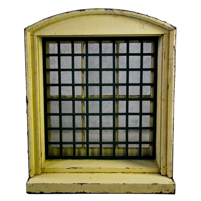 1870 Wooden Window Frame with Forged Steel Guard | Scott Landon Antiques and Interiors.