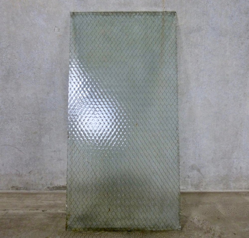 Authentic 1920 Industrial Chickenwire Glass in Various Sizes | Scott Landon Antiques and Interiors.
