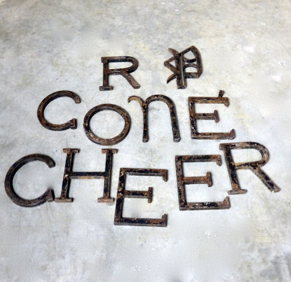 Vintage Cast Iron Letters from France | Scott Landon Antiques and Interiors.