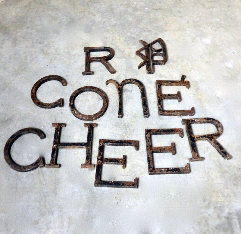 Vintage Cast Iron Letters from France | Scott Landon Antiques and Interiors.