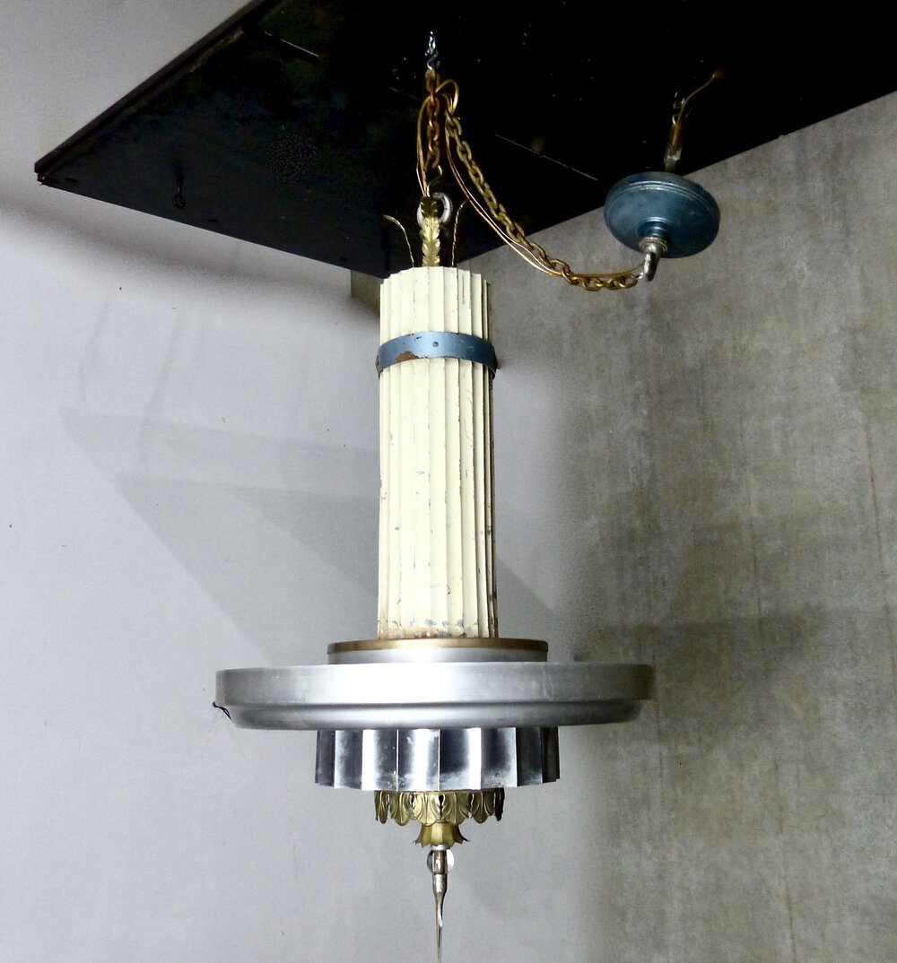 Circa 1930 Set of 5 Theatre Lights  from Coeur d’Alene, Idaho | Scott Landon Antiques and Interiors.