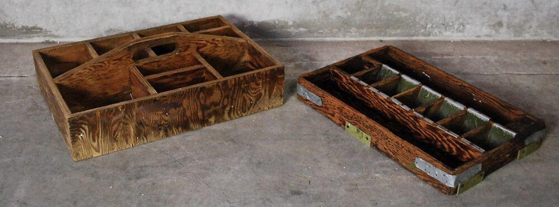 1950 Wooden sorting Trays | Scott Landon Antiques and Interiors.