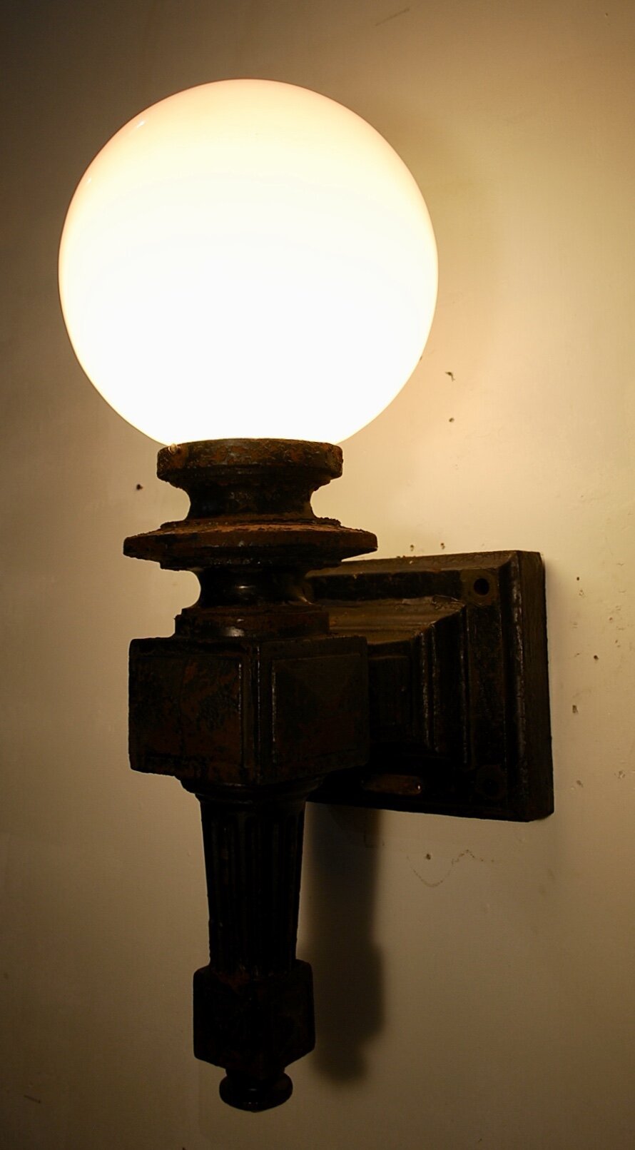 1890 Cast Exterior Lighting Sconces BY Union Metal Co. Ohio. | Scott Landon Antiques and Interiors.