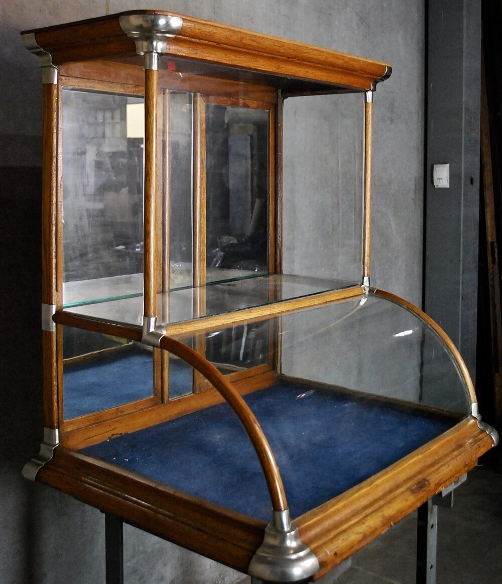 Antique mercantile top display cases