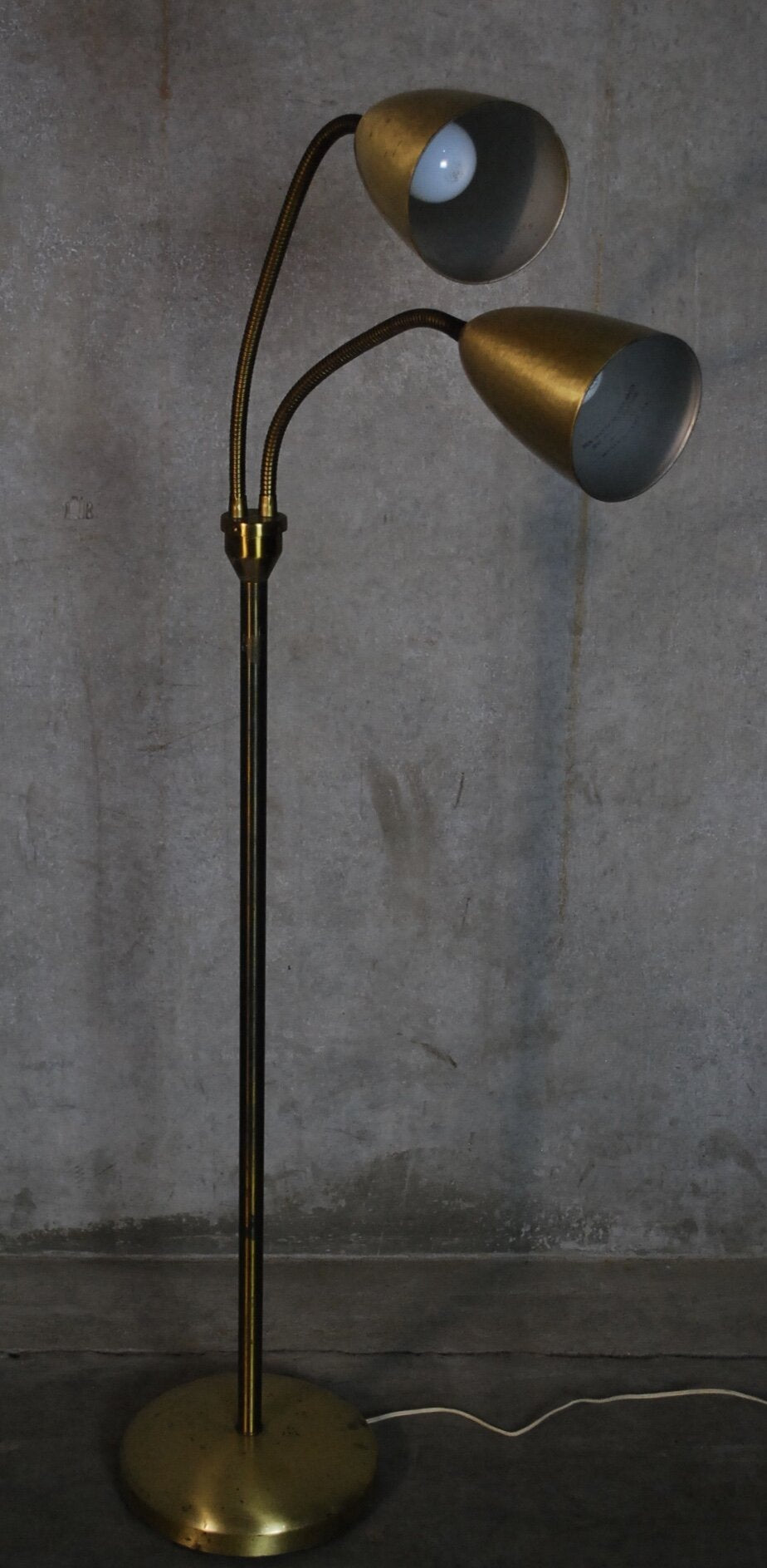 1960 heavy Brass Floor lamp by Marbro lamp Co. | Scott Landon Antiques and Interiors.
