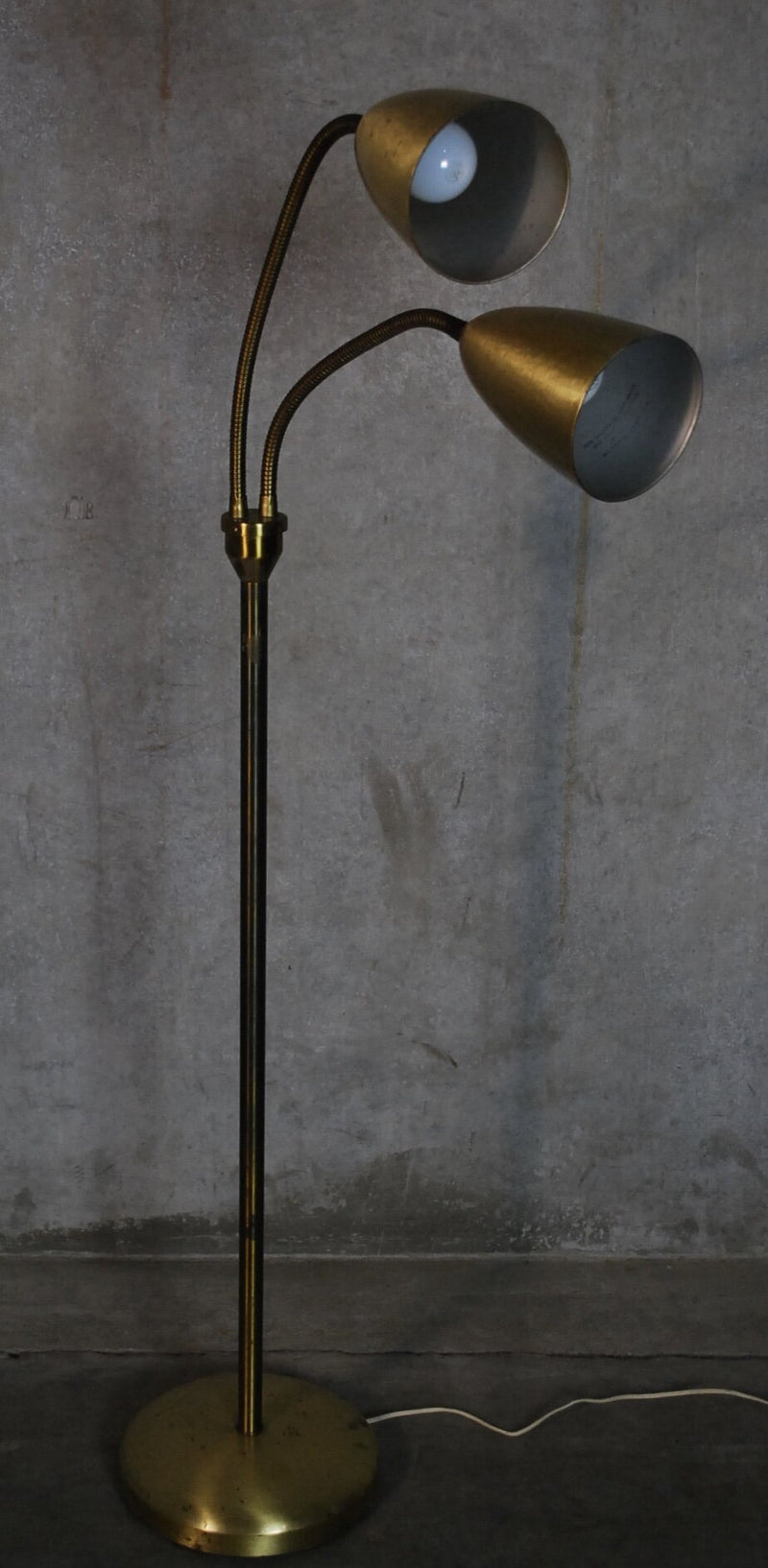 1960 heavy Brass Floor lamp by Marbro lamp Co. | Scott Landon Antiques and Interiors.