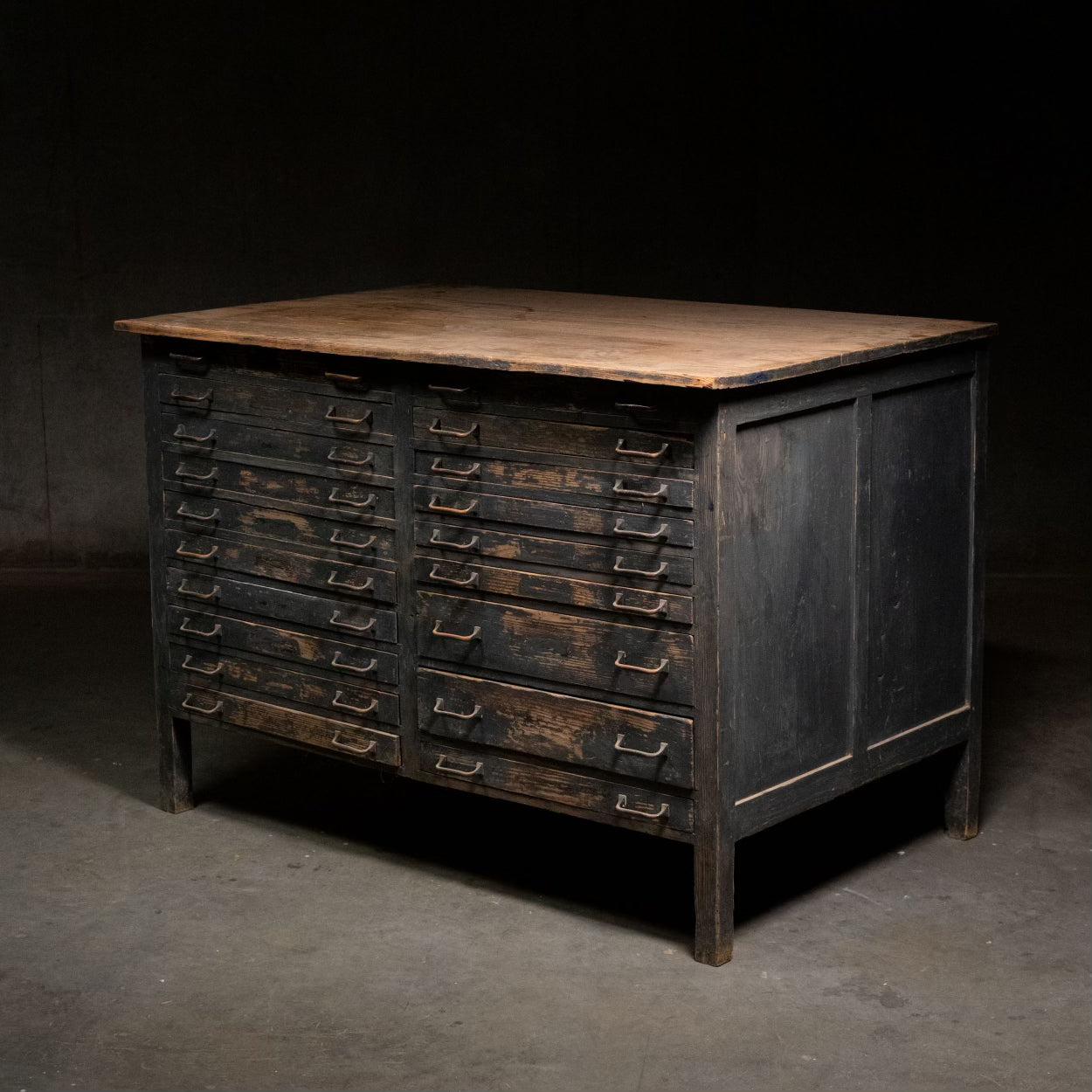 C1900 flat file Art  blueprint merchandising industrial cabinet