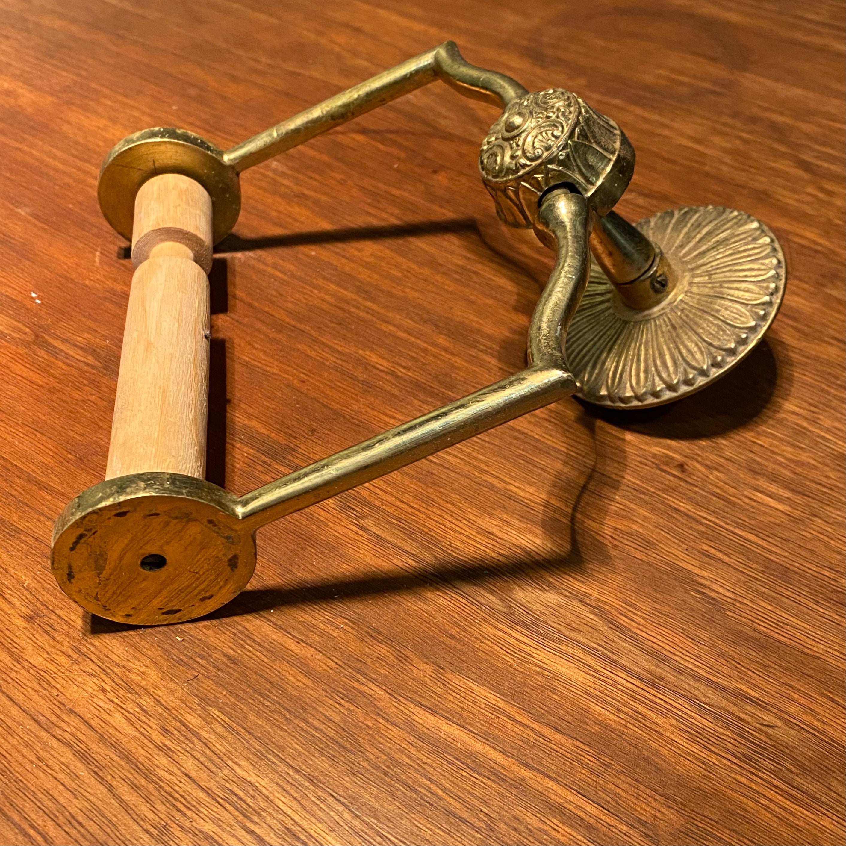 1950 Brass Toilet Paper Holder