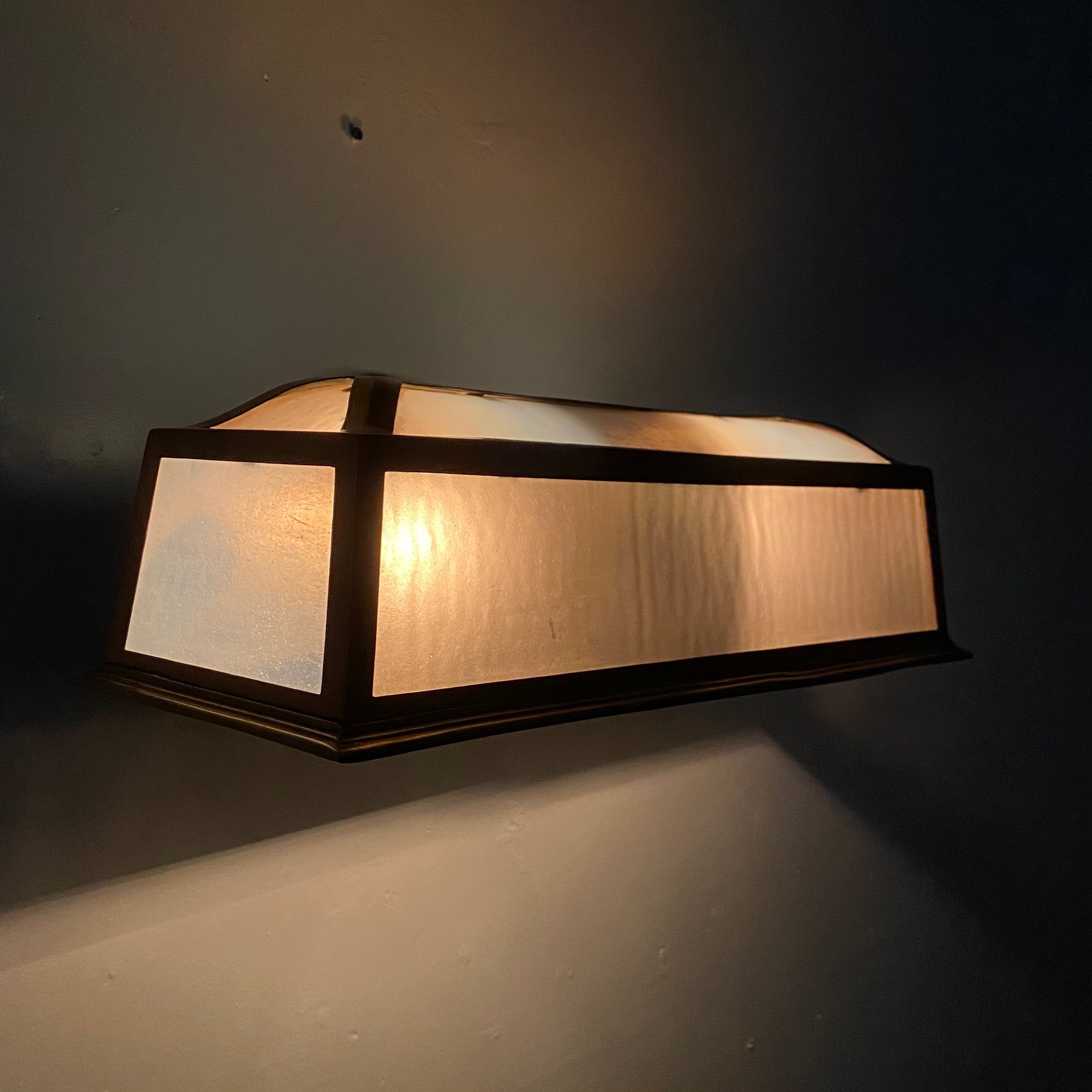 1920 Solid Brass / Copper NY Subway Wall Sconce