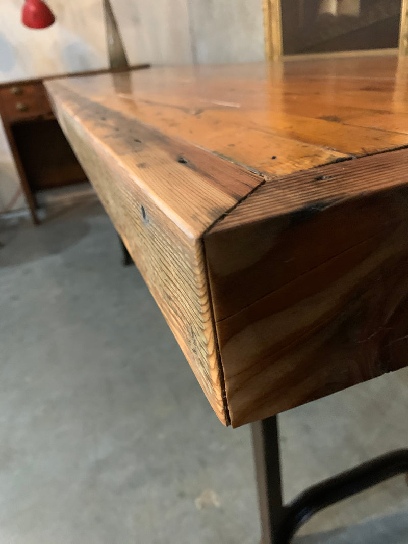 1920 industrial butcher block style workstation table | Scott Landon Antiques and Interiors.
