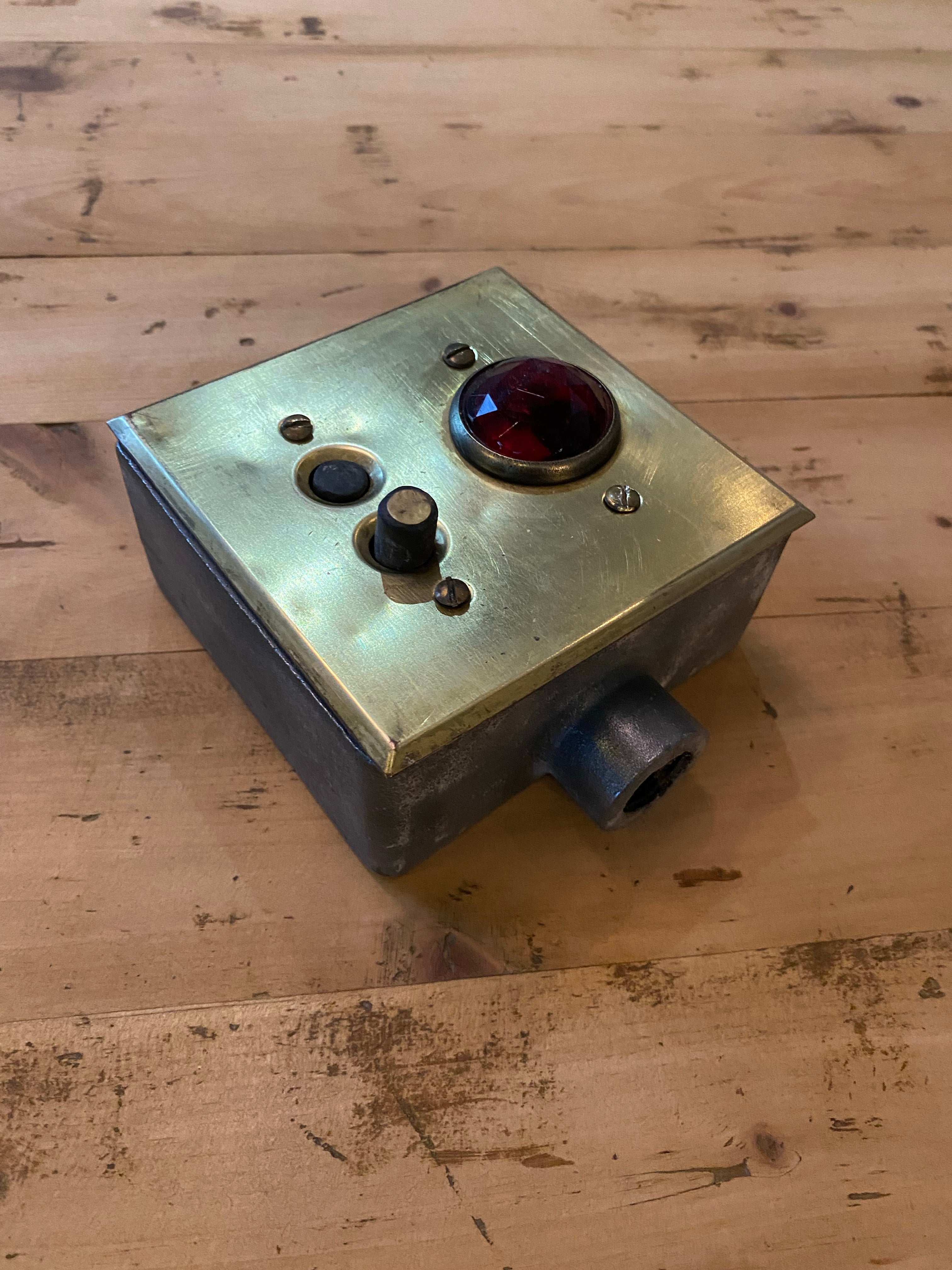 1930. Elevator BRASS. POWER on/off  switch