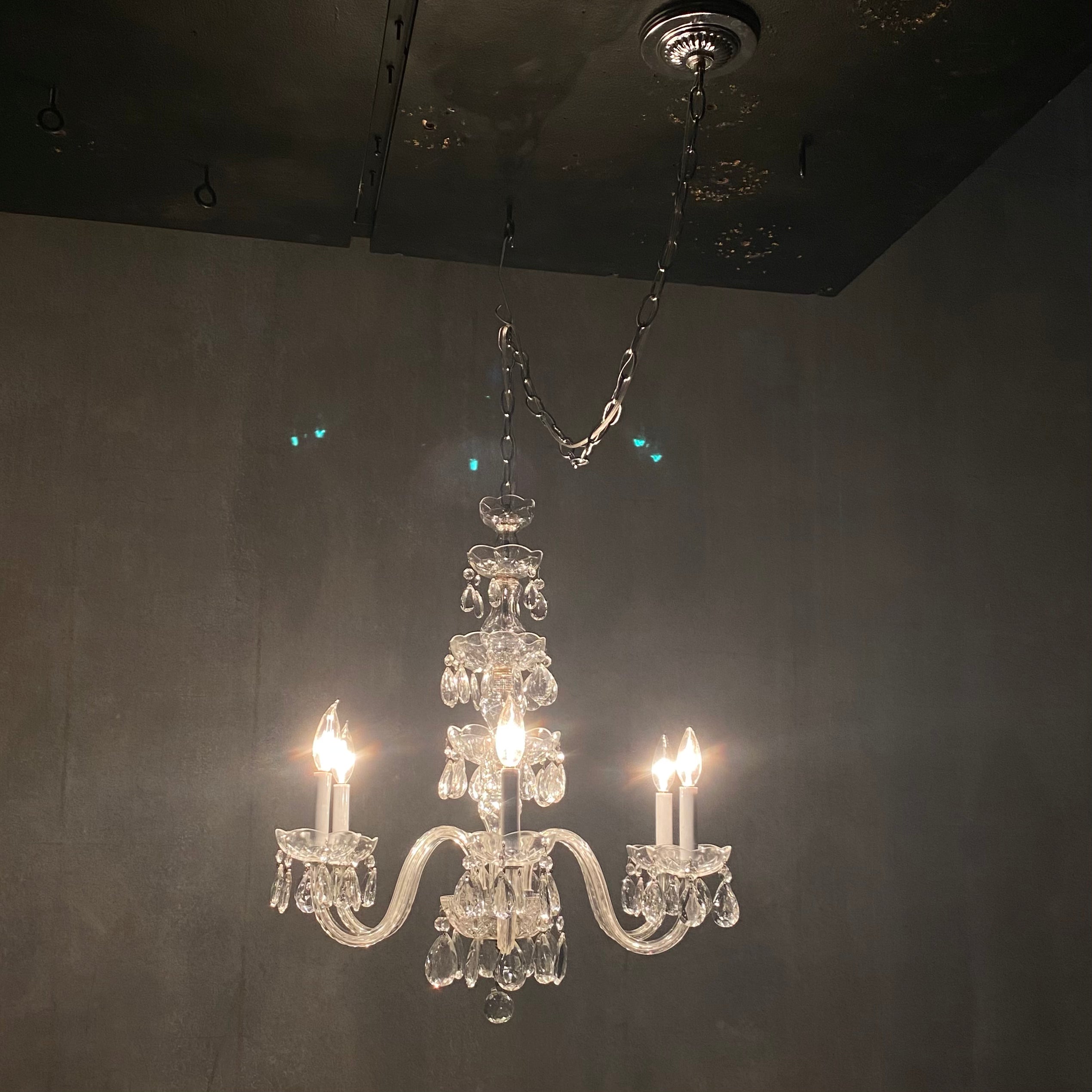 1940 French Crystal Chandelier