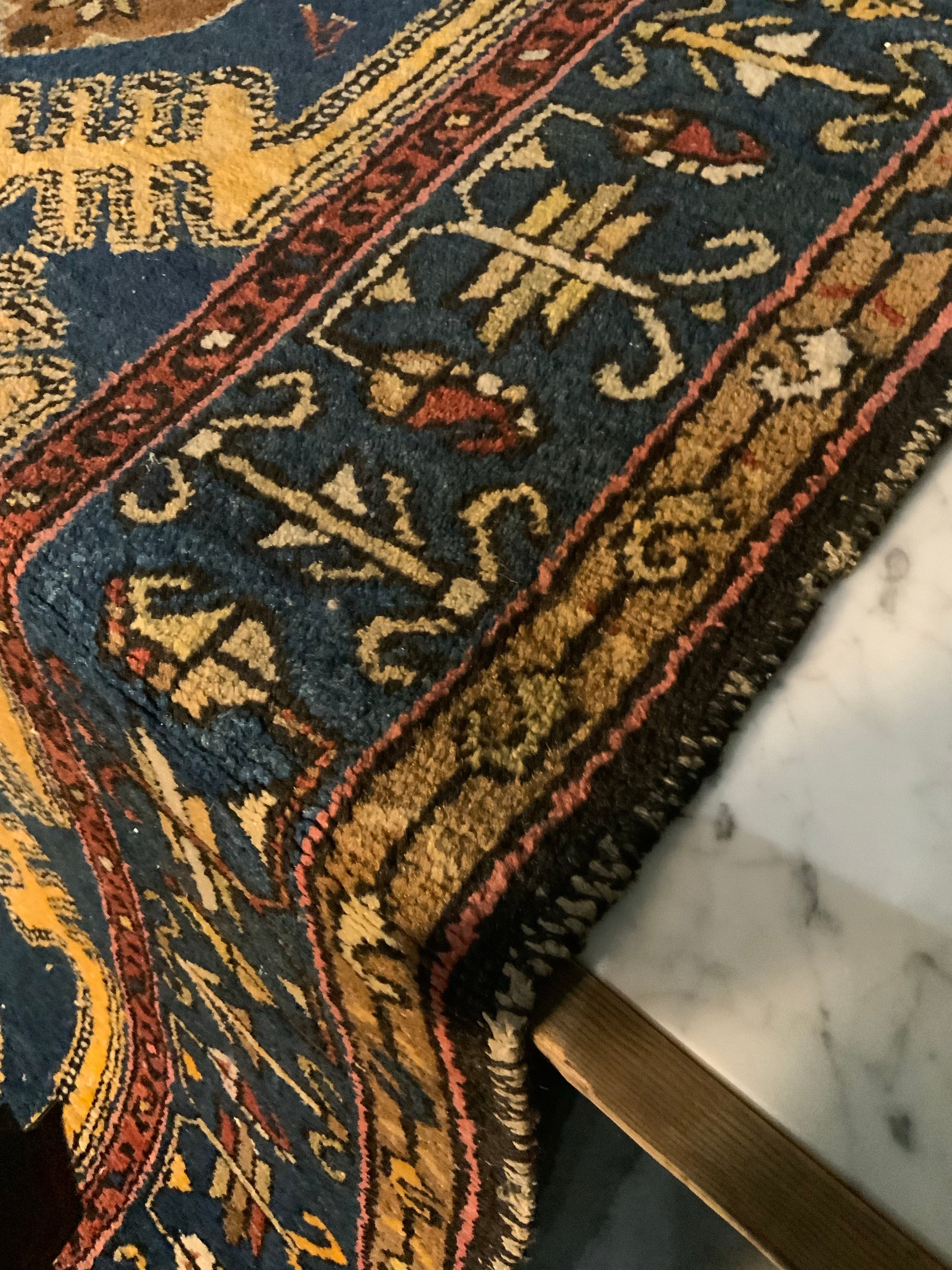 1950 TURKISH WOOL TRIBAL RUG | Scott Landon Antiques and Interiors.