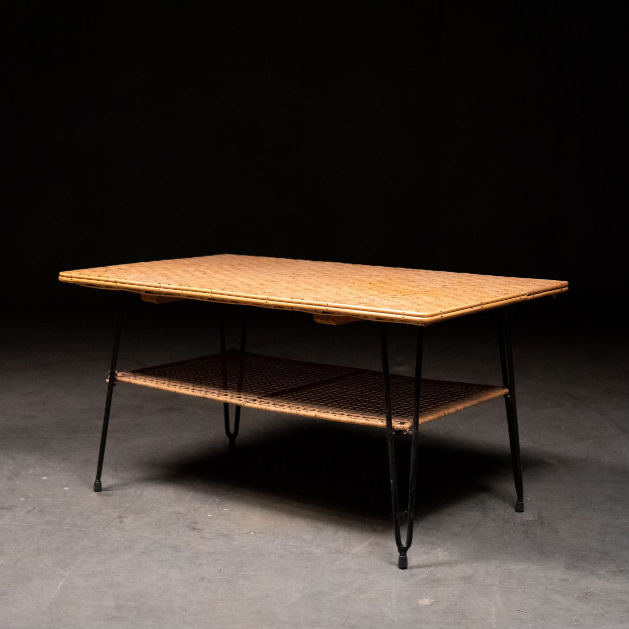 MCM Italian Wicker Side Table