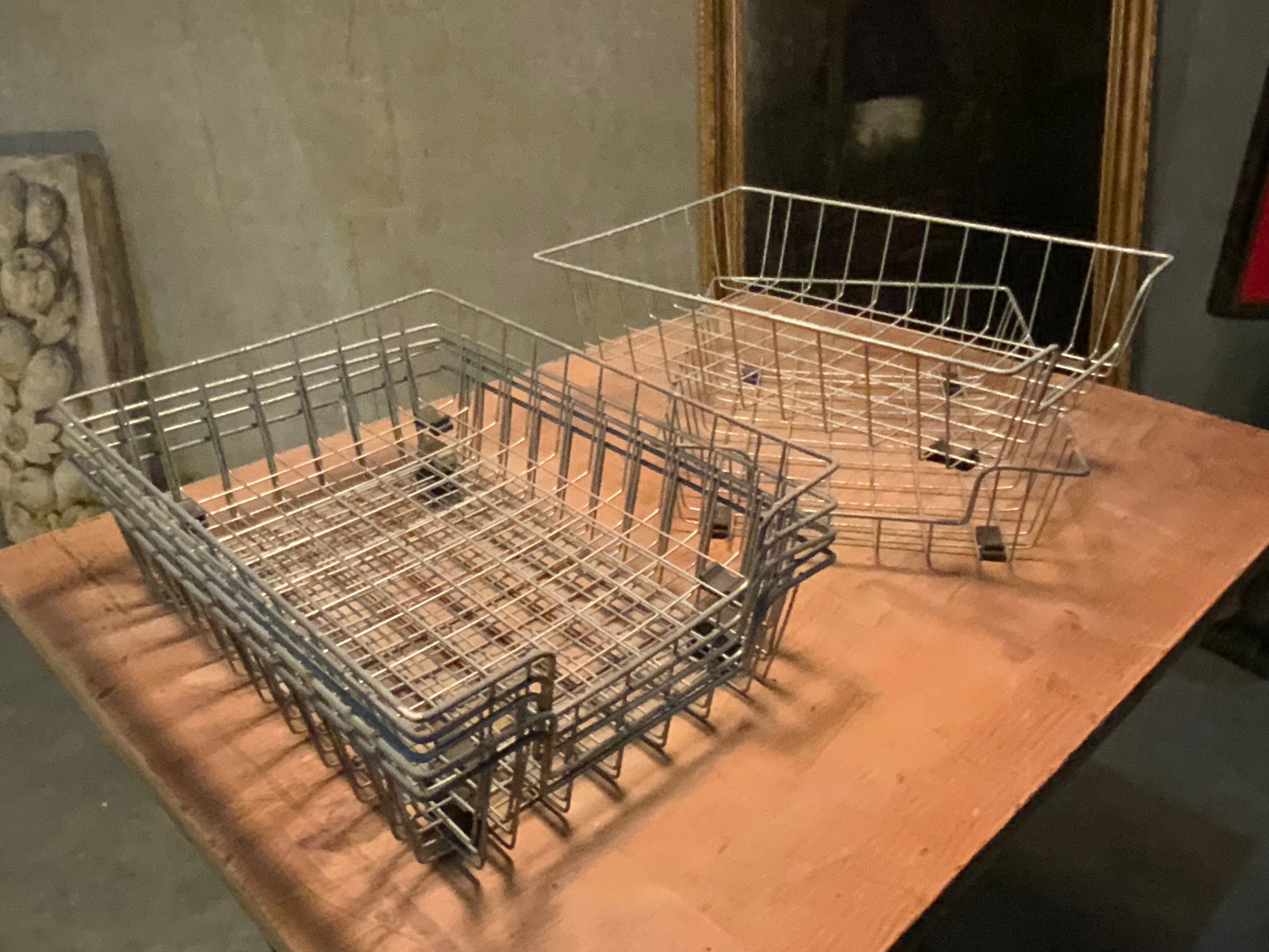 Vintage Wire Metal Desk Trays