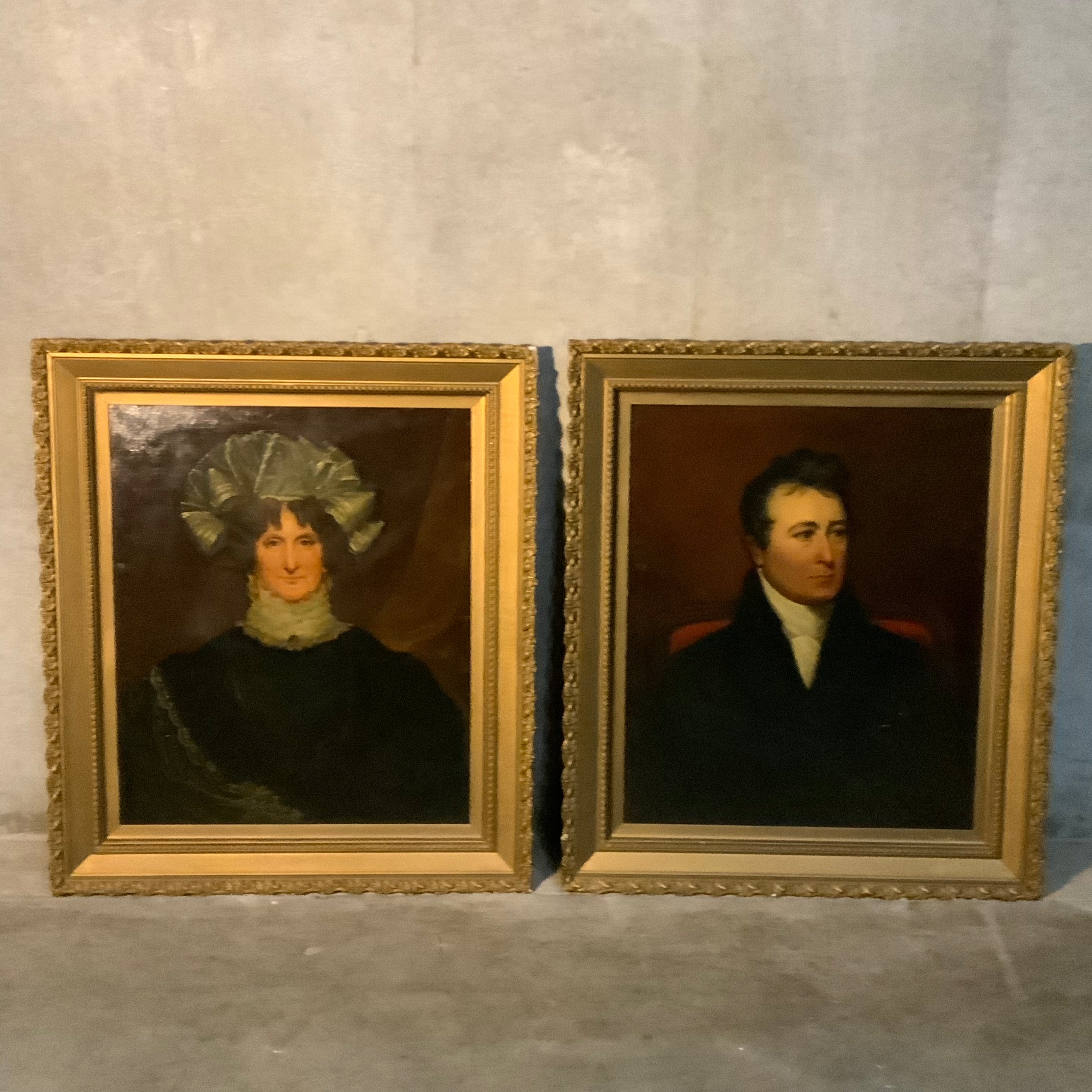 C1890 Pair of Oil Portraits from UK