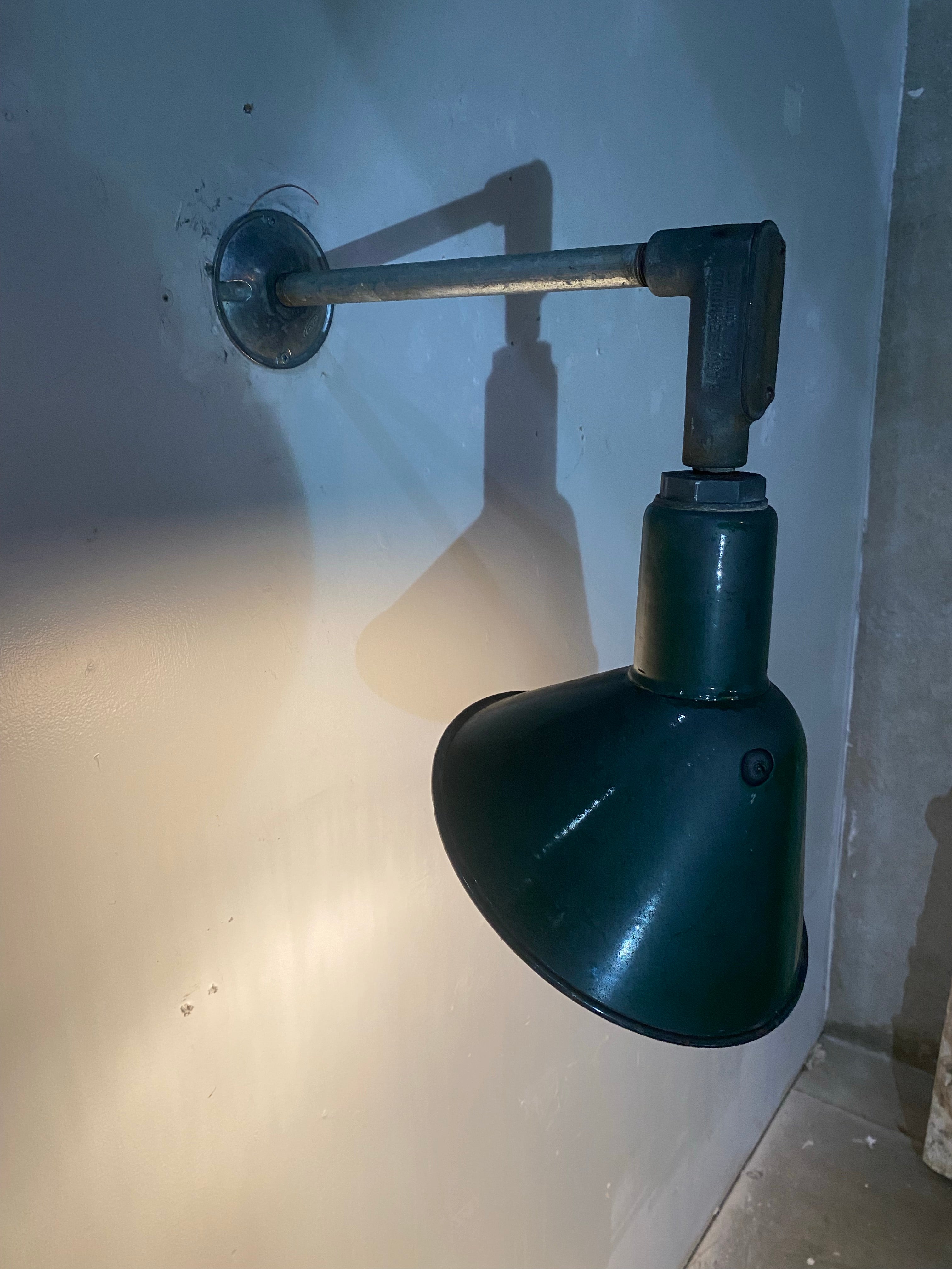 1920 industrial enamel wall sconce | Scott Landon Antiques and Interiors.