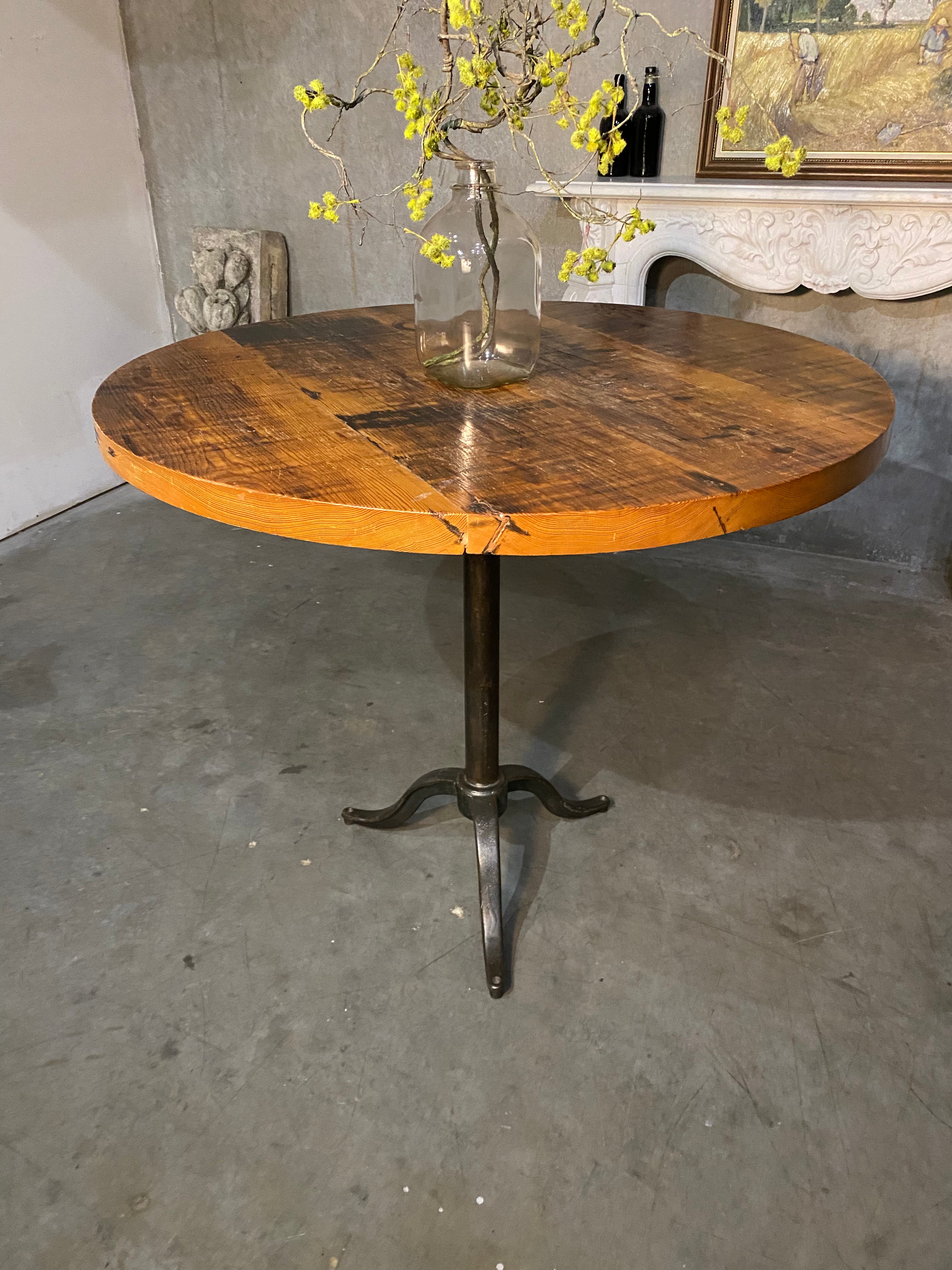 1920.   36’ high round top pedestal table -